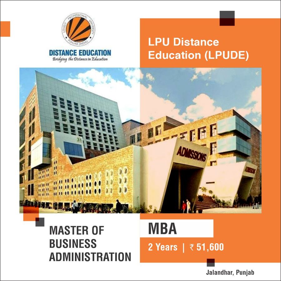 Master of Business Administration [MBA] at Lpu Distance Education , Jalandhar
